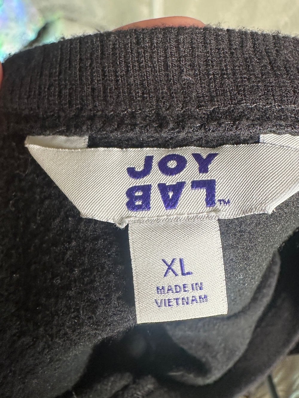 JoyLab Black Crewneck Long-Sleeve Sweatshirt - Picture 2 of 4